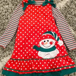 Nannette 4t snowman jumper dress set Christmas